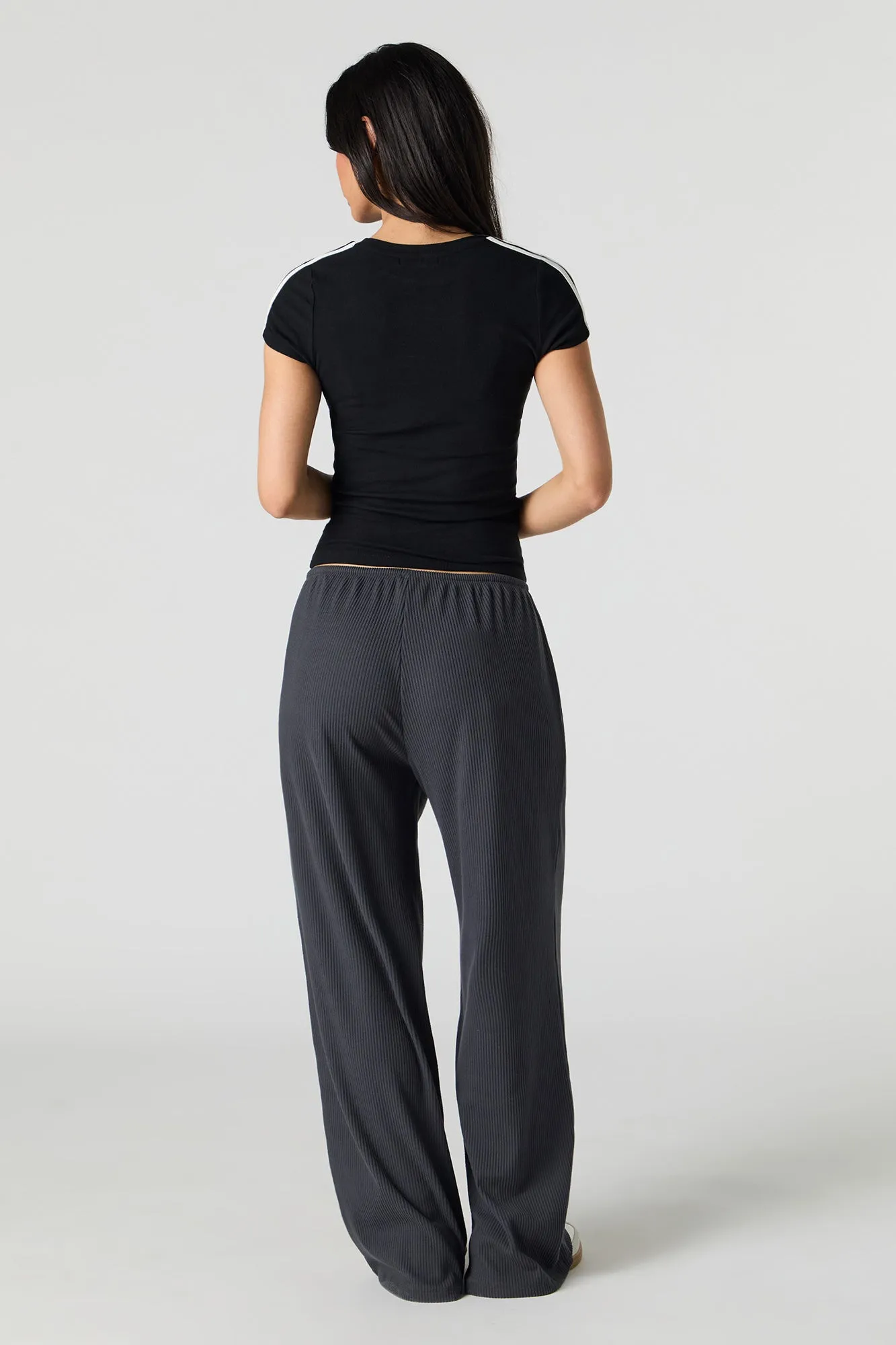 Soft Ribbed Wide Leg Pant sold by Urban Planet product image thumbnail 3