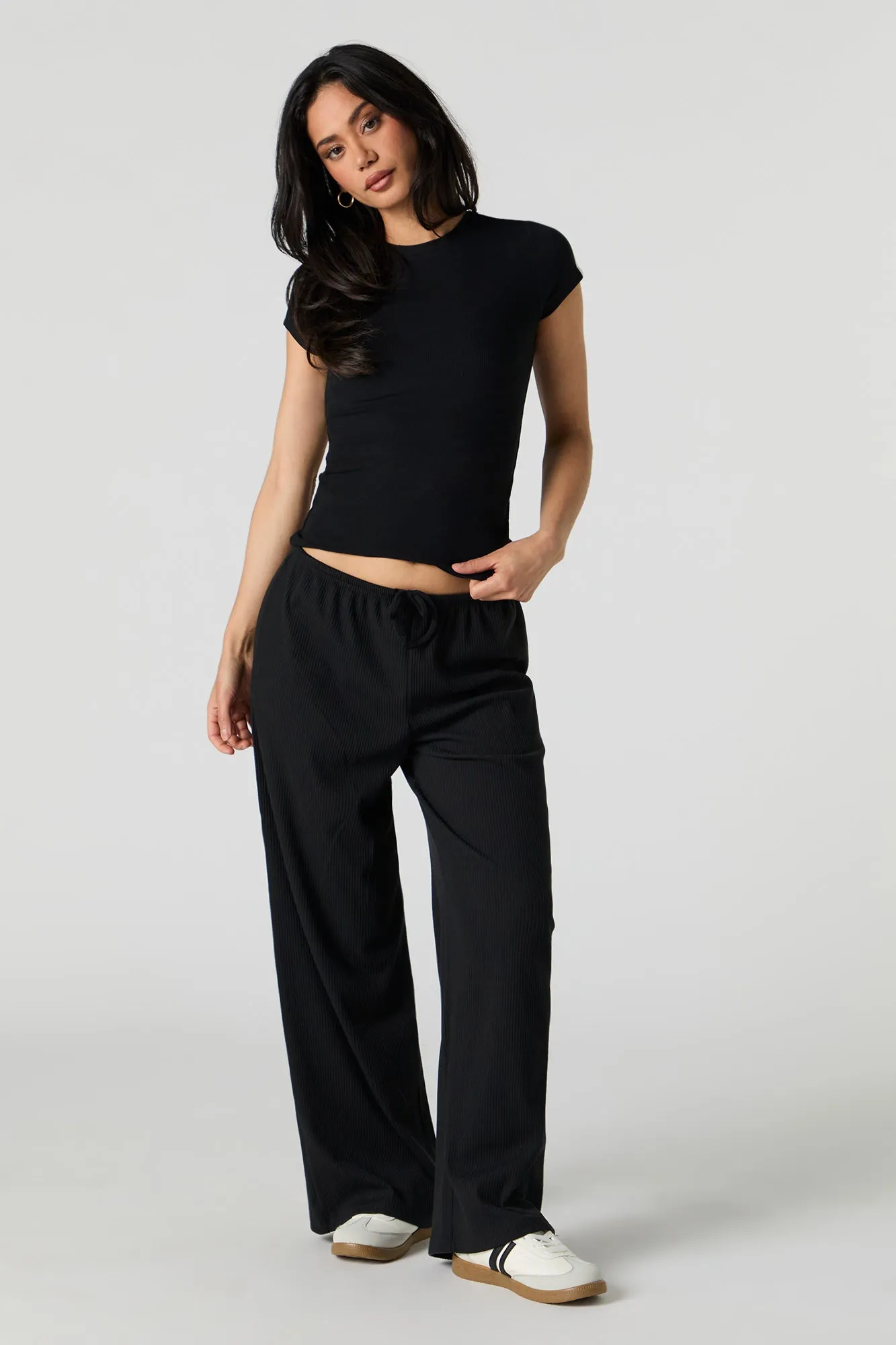 Soft Ribbed Wide Leg Pant sold by Urban Planet product image thumbnail 4