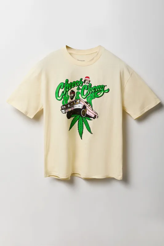 Cheech & Chong Car Graphic Boyfriend T-Shirt sold by Urban Planet