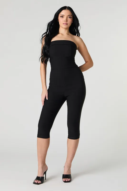 Strapless Capri Jumpsuit sold by Urban Planet