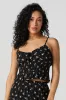 Camisole courte smockée fleurie sold by Urban Planet