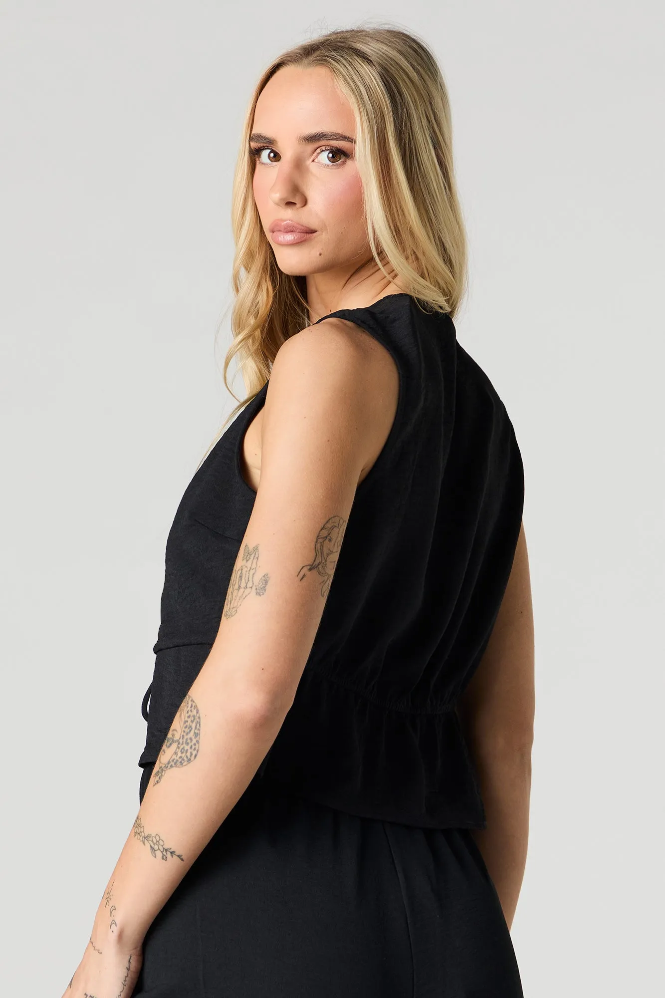 Tie Front Vest Tank sold by Urban Planet product image thumbnail 5