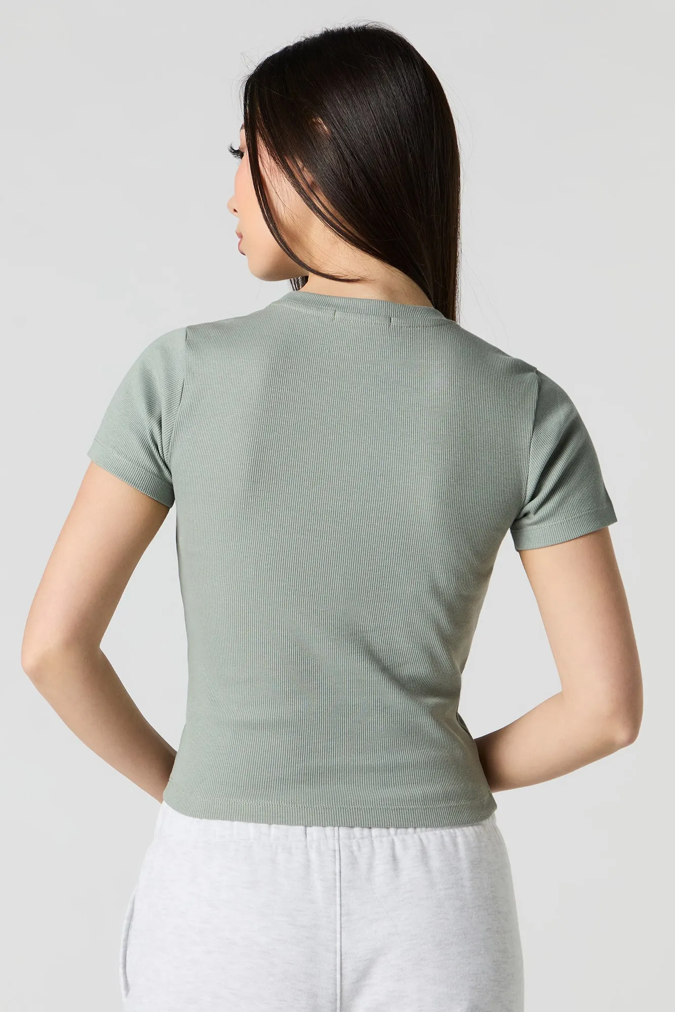Ribbed T-Shirt sold by Urban Planet product image thumbnail 2