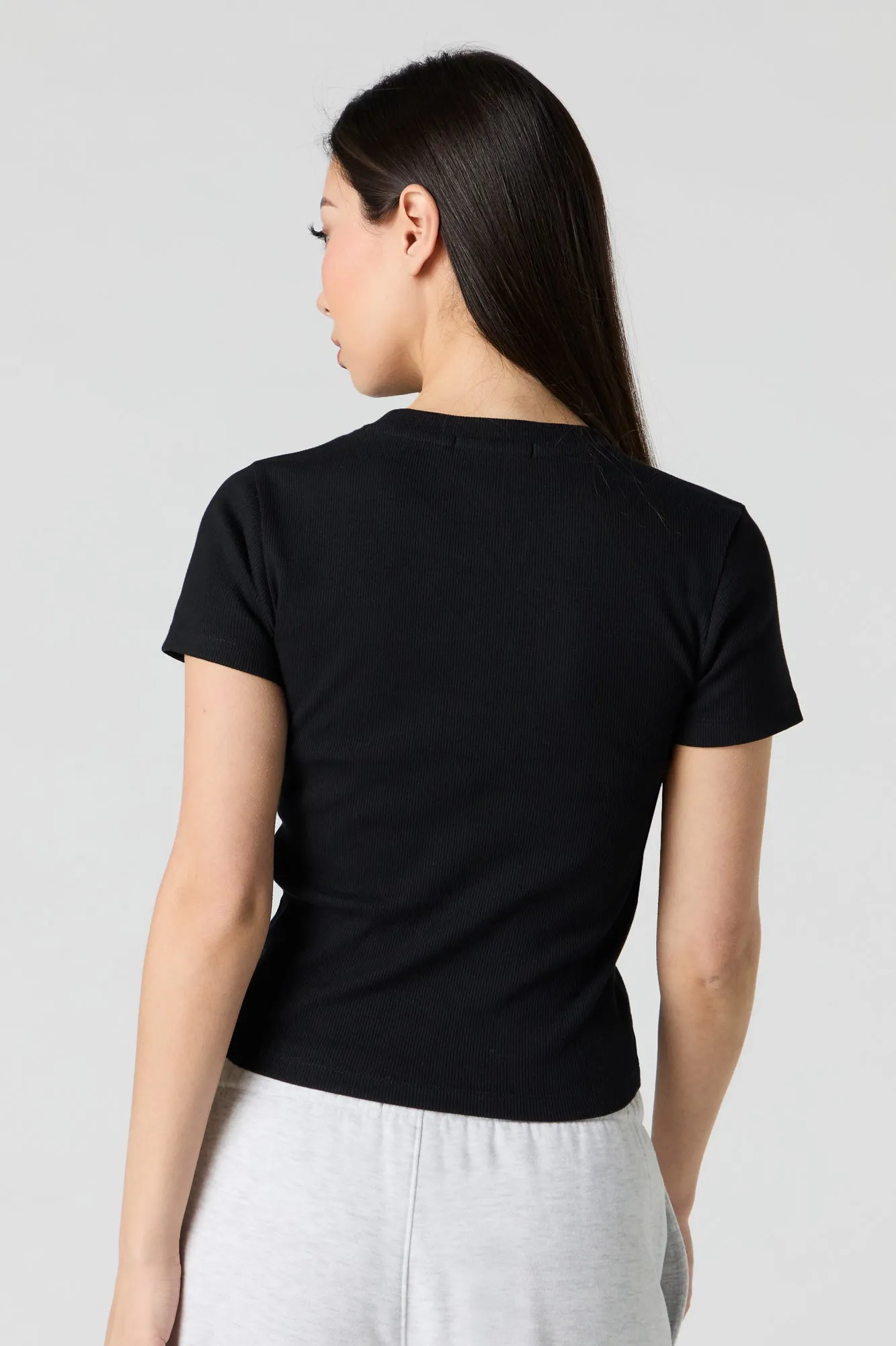 Ribbed T-Shirt sold by Urban Planet product image thumbnail 5