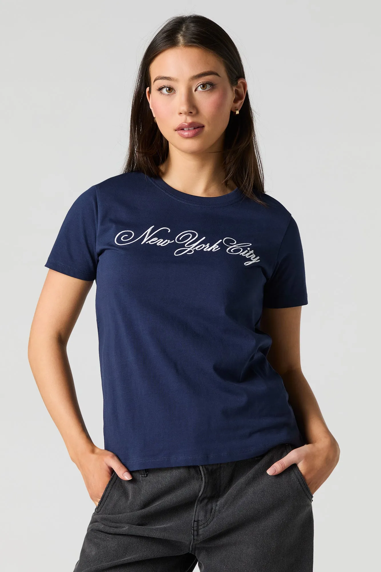 New York City Embroidered T-Shirt sold by Urban Planet