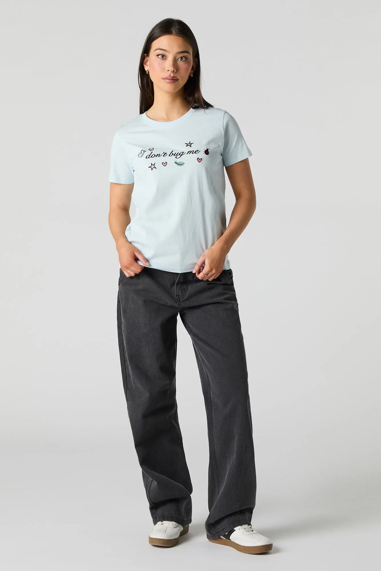 T-shirt avec motif brodé Don't Bug Me sold by Urban Planet product image thumbnail 2