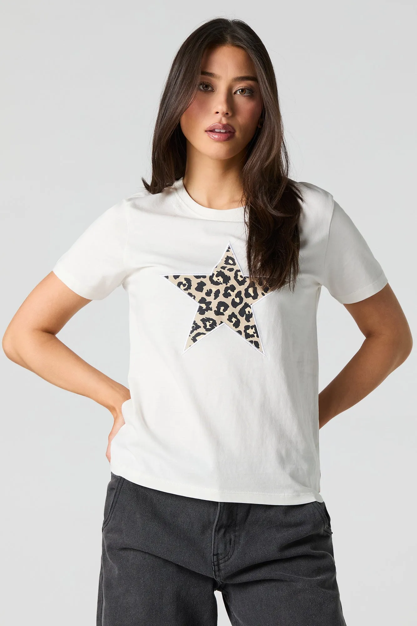 T-shirt avec motif brodé Cheetah Star en sergé sold by Urban Planet