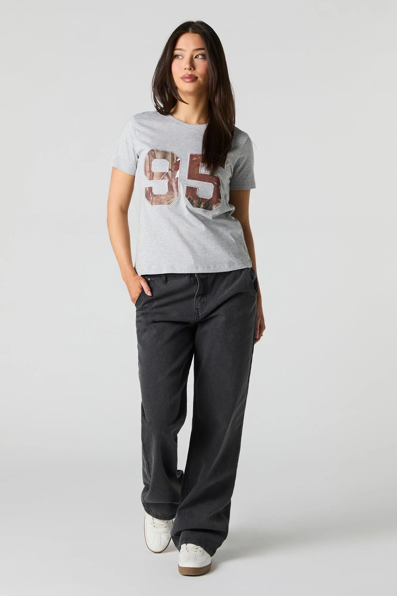 T-shirt avec motif brodé 95 en sergé sold by Urban Planet product image thumbnail 2