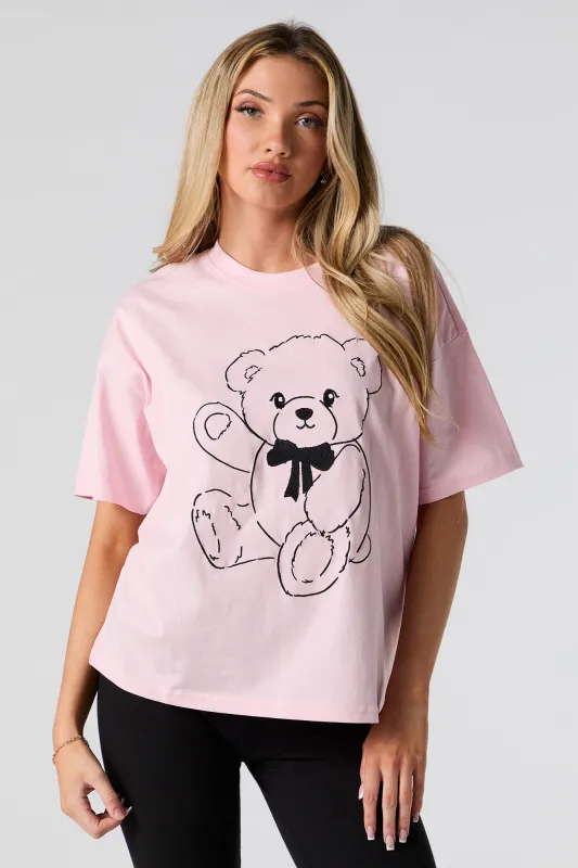 Teddy Bear Embroidered T-Shirt sold by Urban Planet