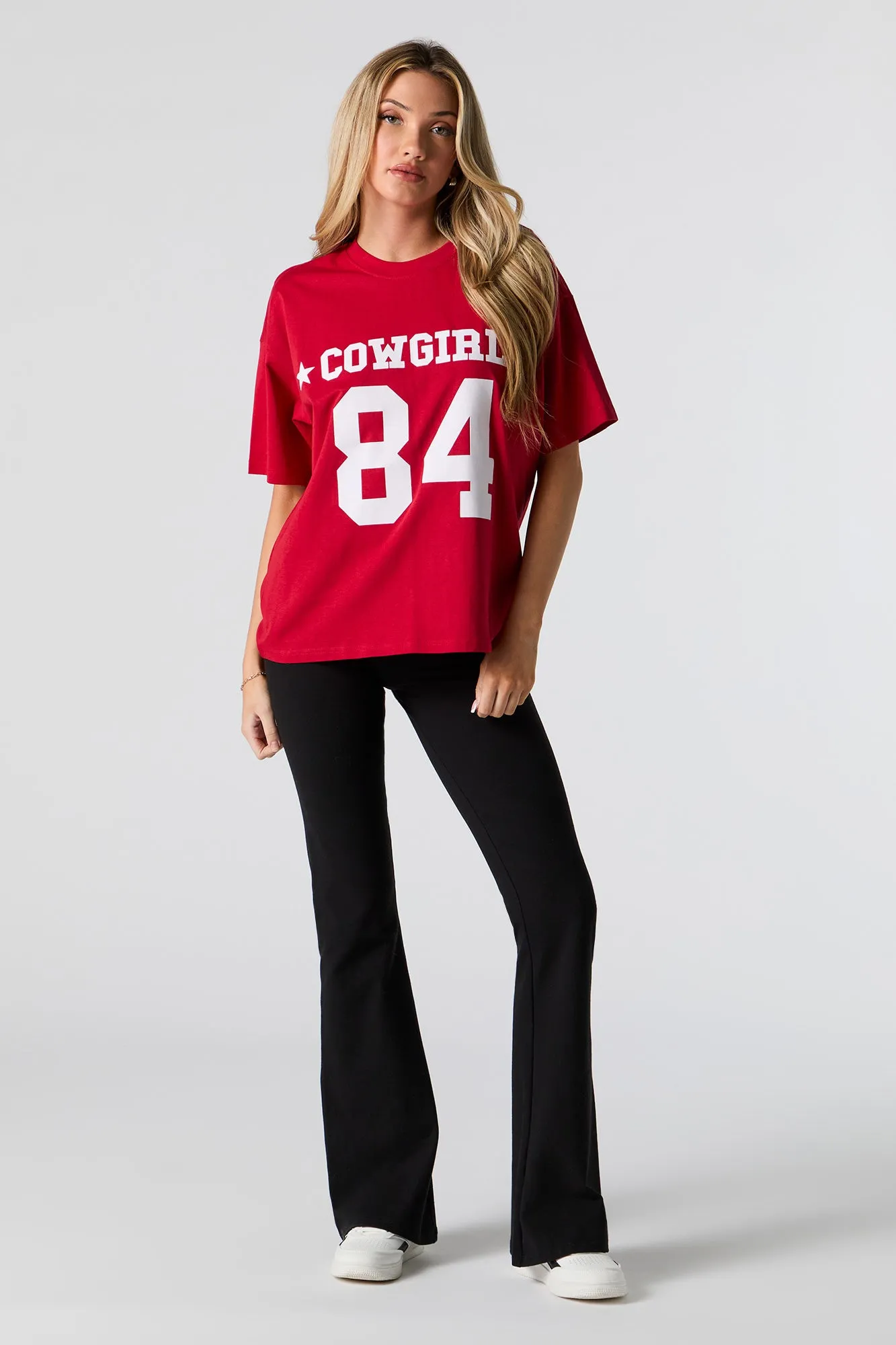 Cowgirl 84 Flock Print T-Shirt sold by Urban Planet product image thumbnail 2