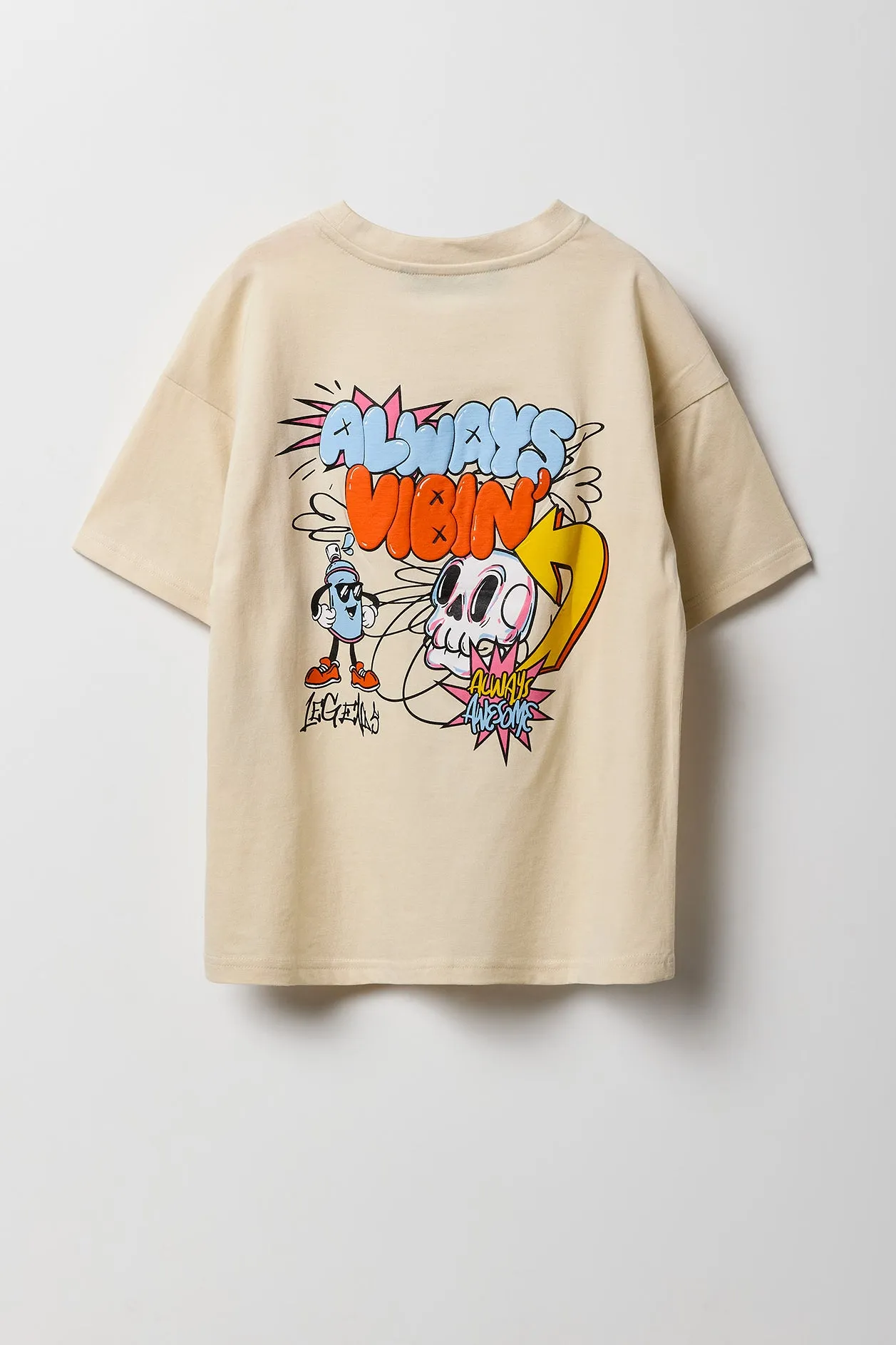 T-shirt à imprimé Always Vibing pour garçon sold by Urban Planet product image thumbnail 2