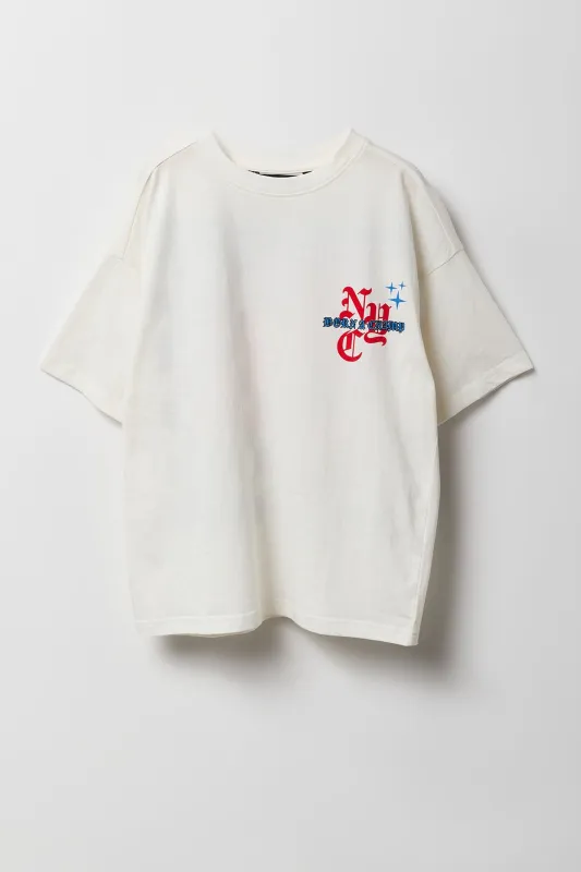 T-shirt à imprimé NYC Born a Champ pour garçon sold by Urban Planet