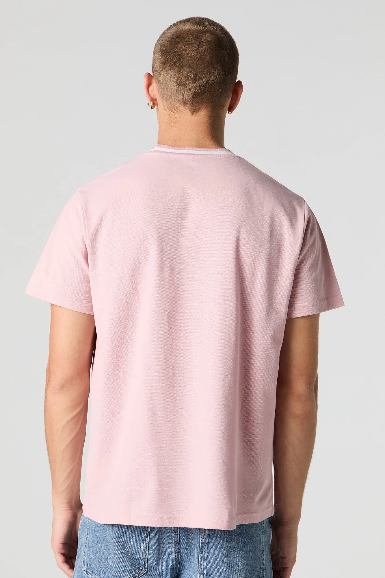 Textured Contrast Crewneck T-Shirt sold by Urban Planet product image thumbnail 2