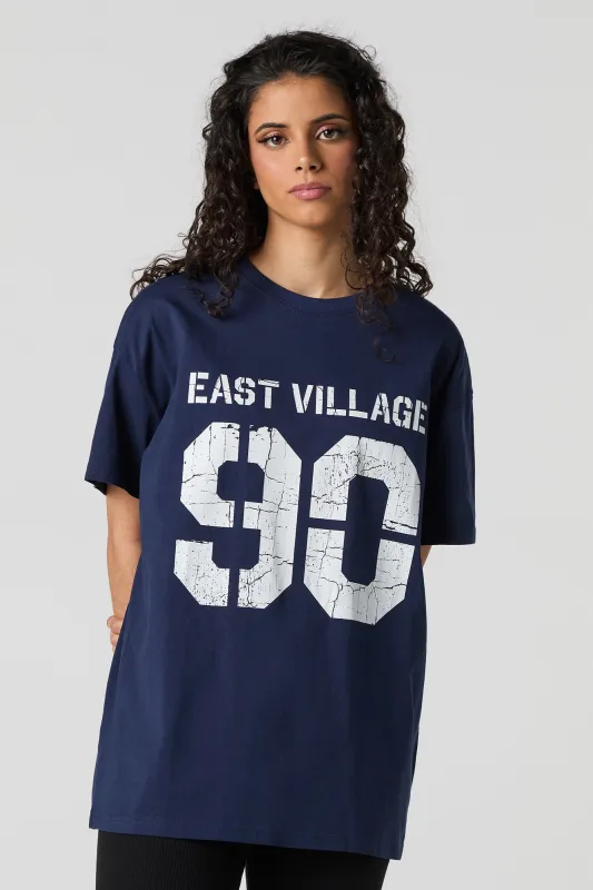 East Village 90 Graphic Oversized T-Shirt sold by Urban Planet