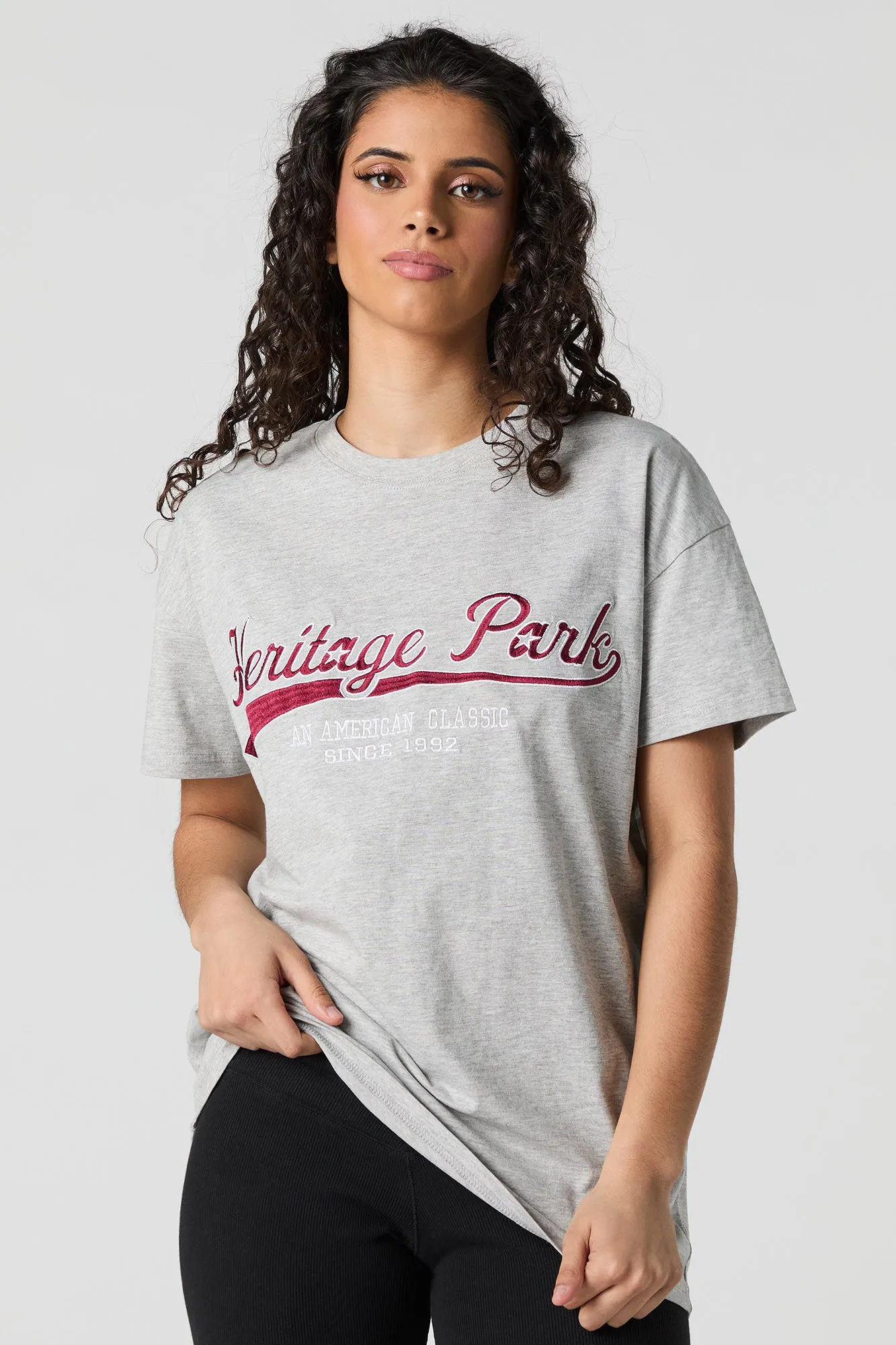 Heritage Park Embroidered Oversized T-Shirt sold by Urban Planet