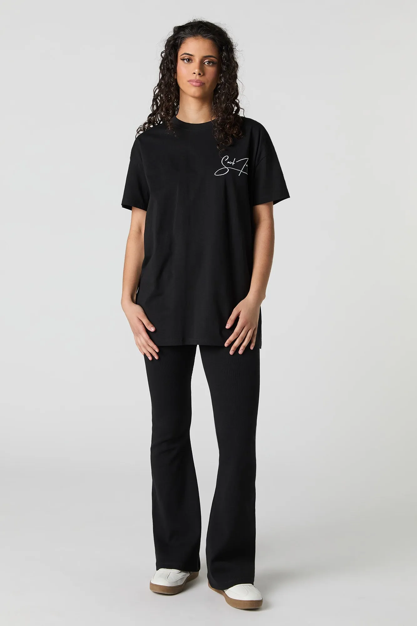 Saint Tropez Embroidered Oversized T-Shirt sold by Urban Planet product image thumbnail 3