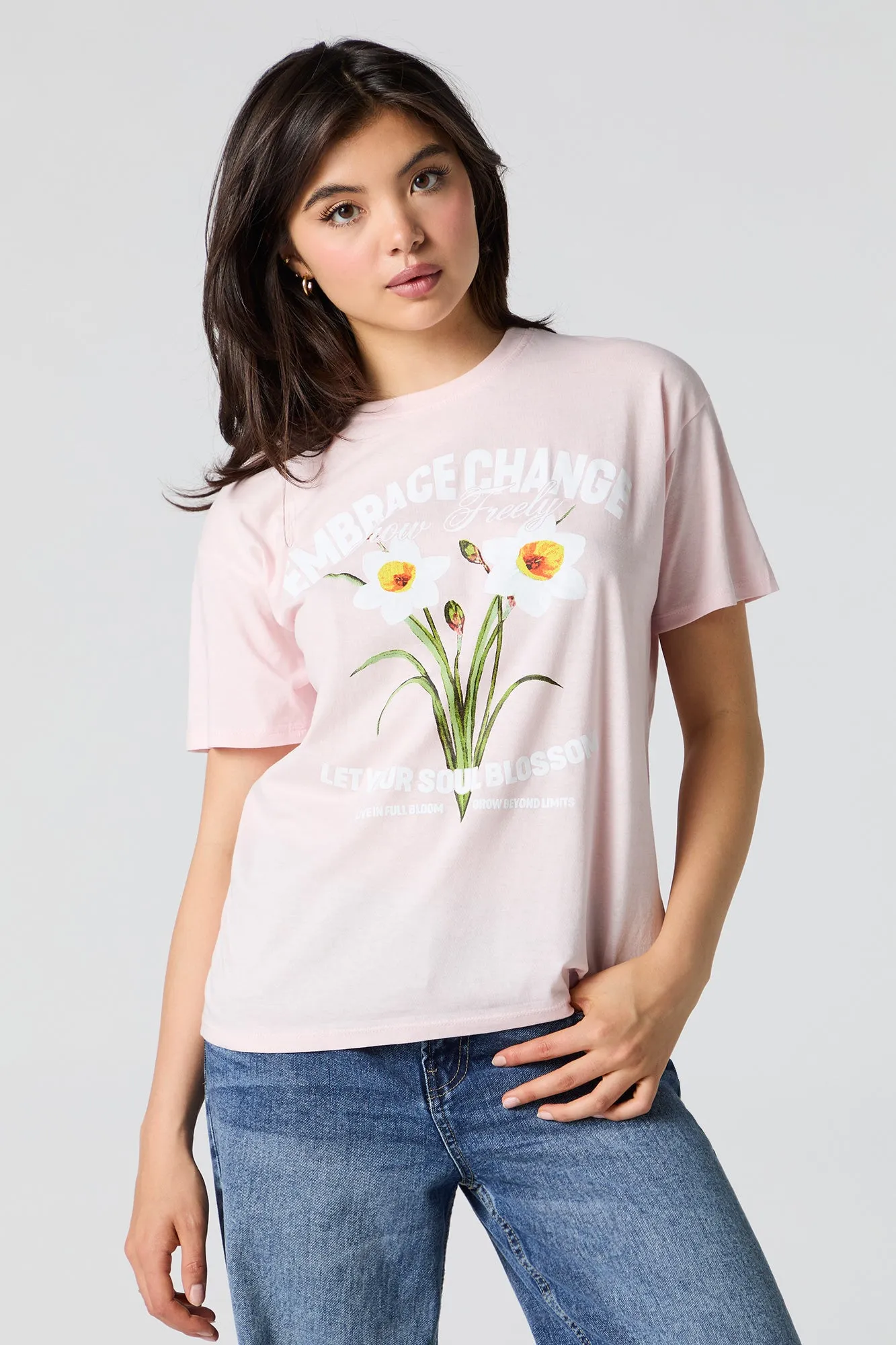 T-shirt coupe garçonne à imprimé Embrace Change sold by Urban Planet