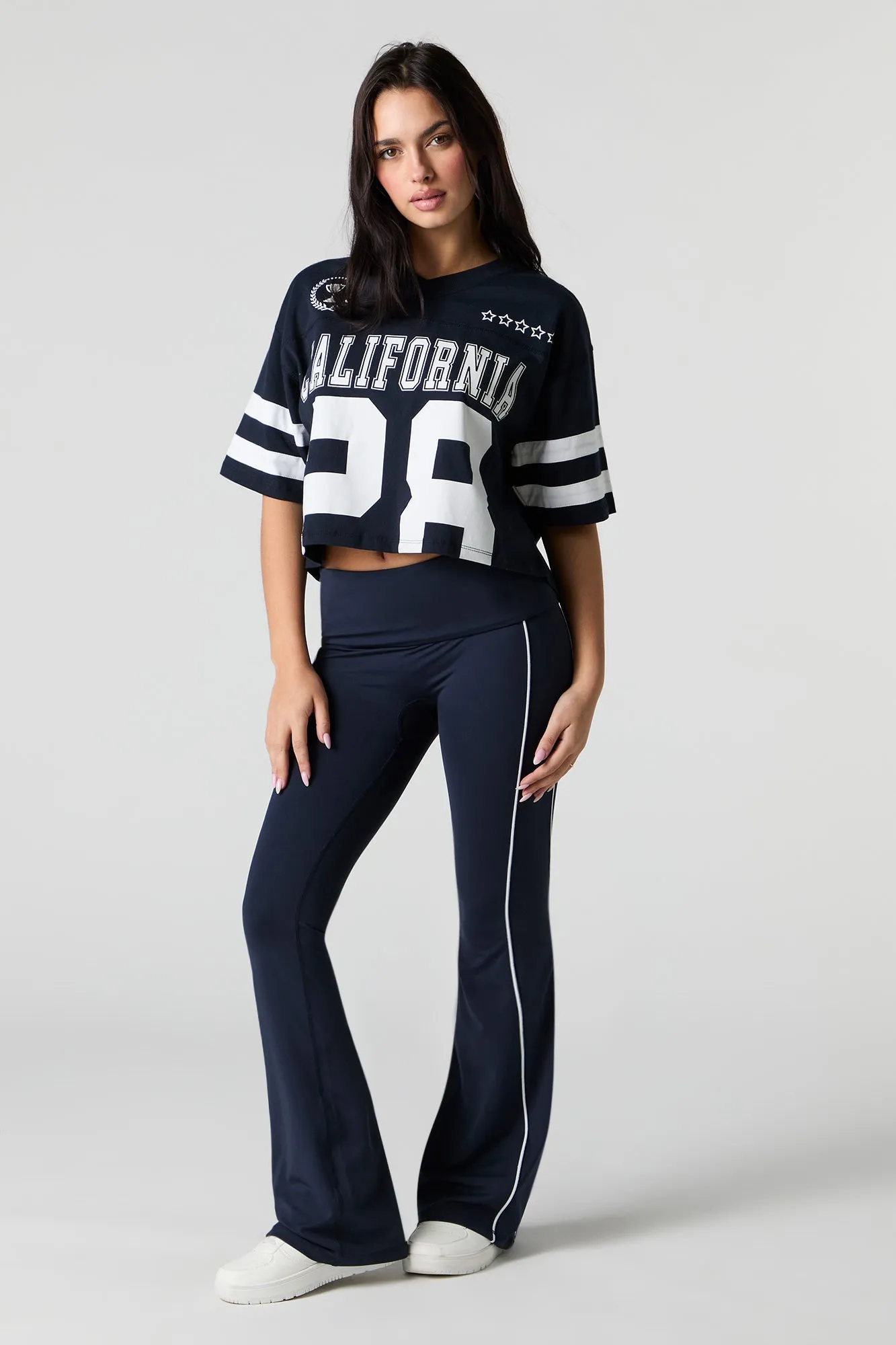 Sommer Ray Active Piping Detail Flare Pant sold by Urban Planet product image thumbnail 4