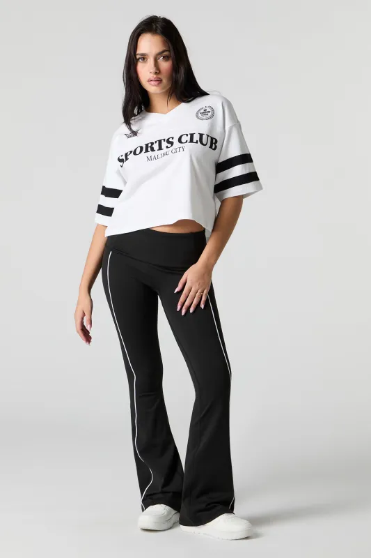 Sommer Ray Active Piping Detail Flare Pant sold by Urban Planet