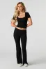 Ribbed Foldover Waist Flare Pant sold by Urban Planet