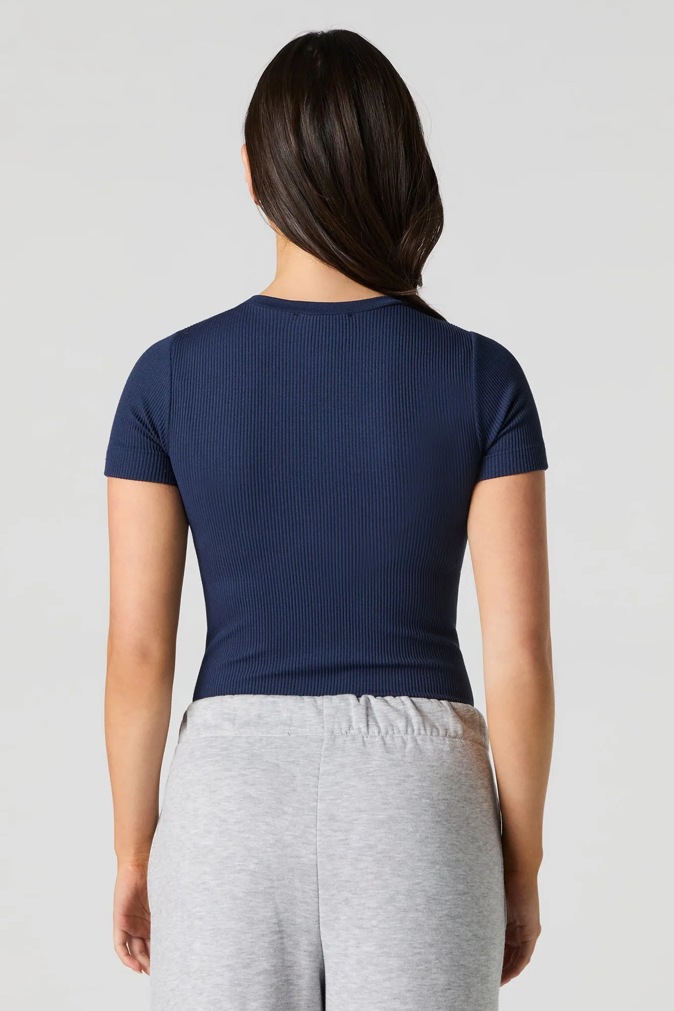 Maillot côtelé sans couture à manches courtes sold by Urban Planet product image thumbnail 2