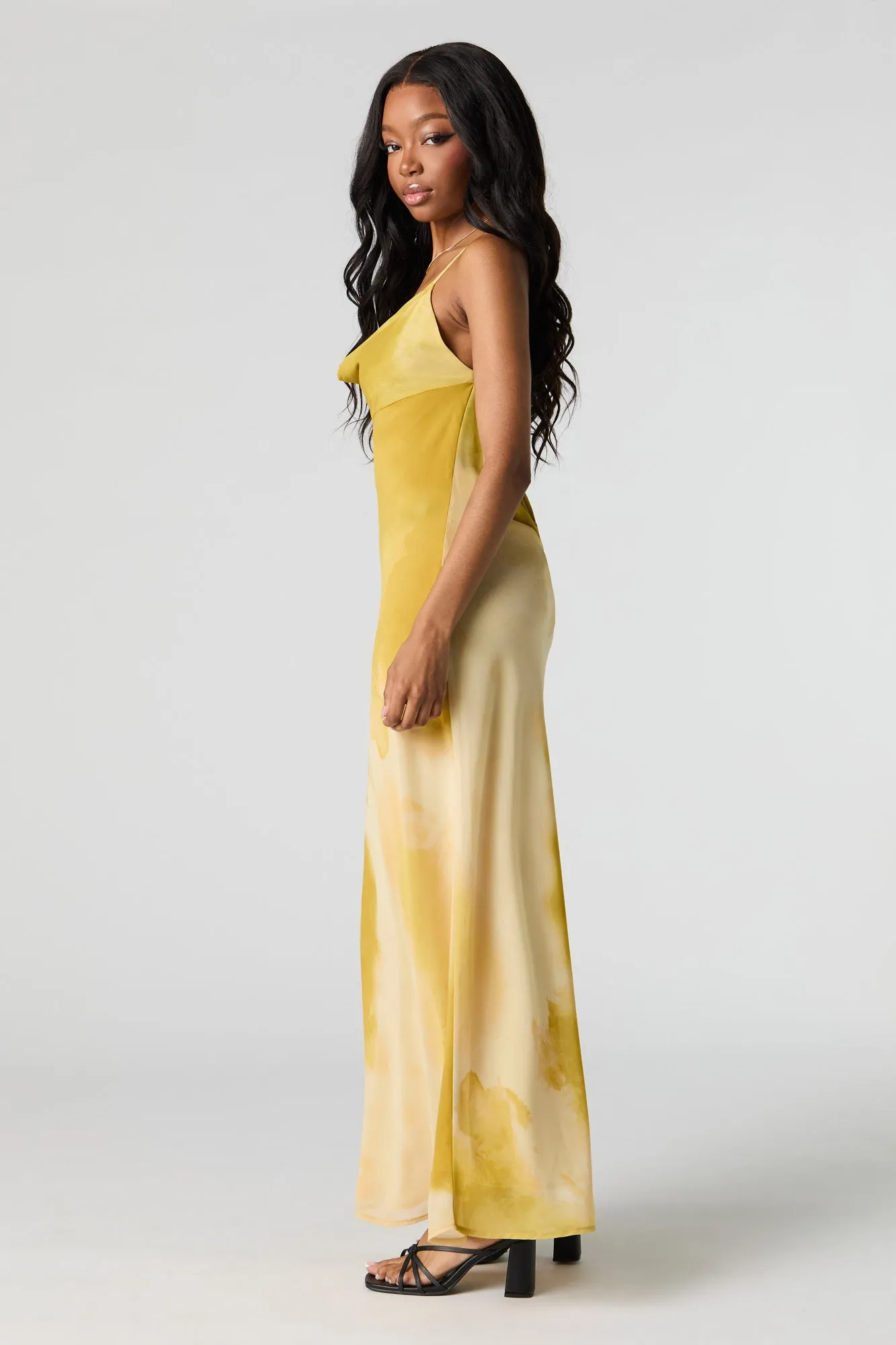 Chiffon Cowl Neck Open Back Maxi Dress sold by Urban Planet product image thumbnail 3