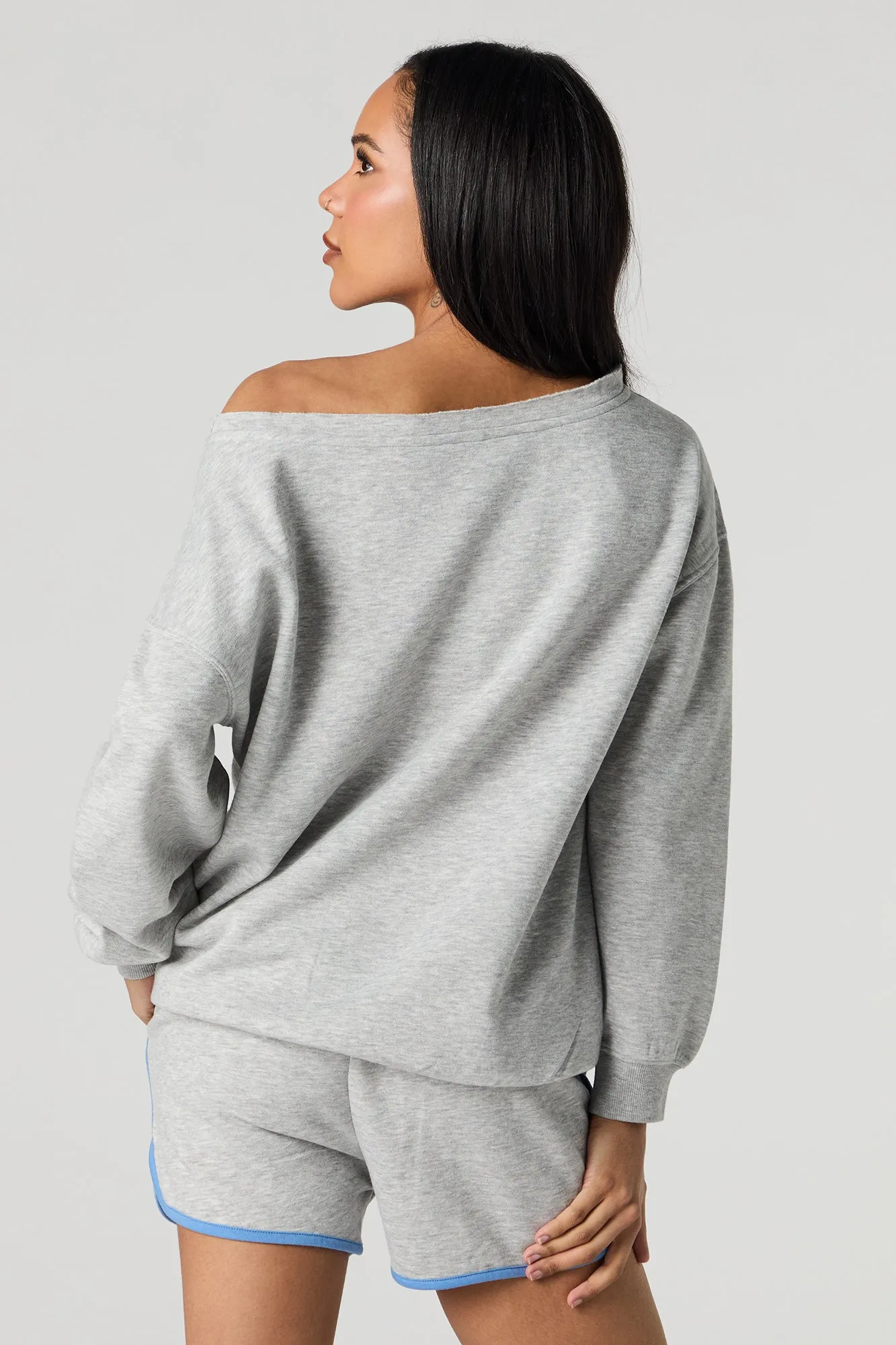 Short en molleton à imprimé Stitch avec ourlet arrondi sold by Urban Planet product image thumbnail 2