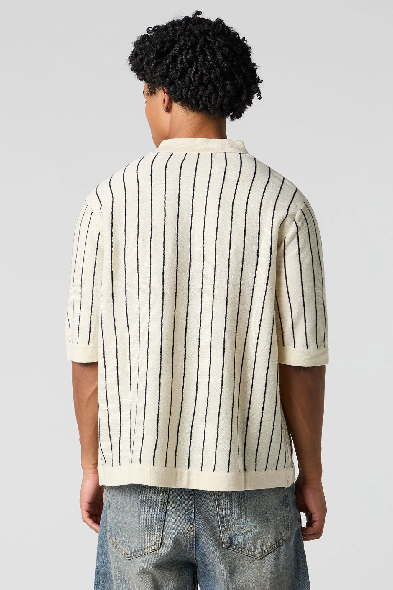 Striped Knit Button-Up Top sold by Urban Planet product image thumbnail 2