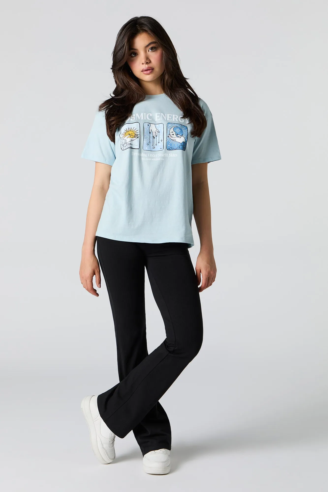 T-shirt coupe garçonne à imprimé Cosmic Energy sold by Urban Planet product image thumbnail 2