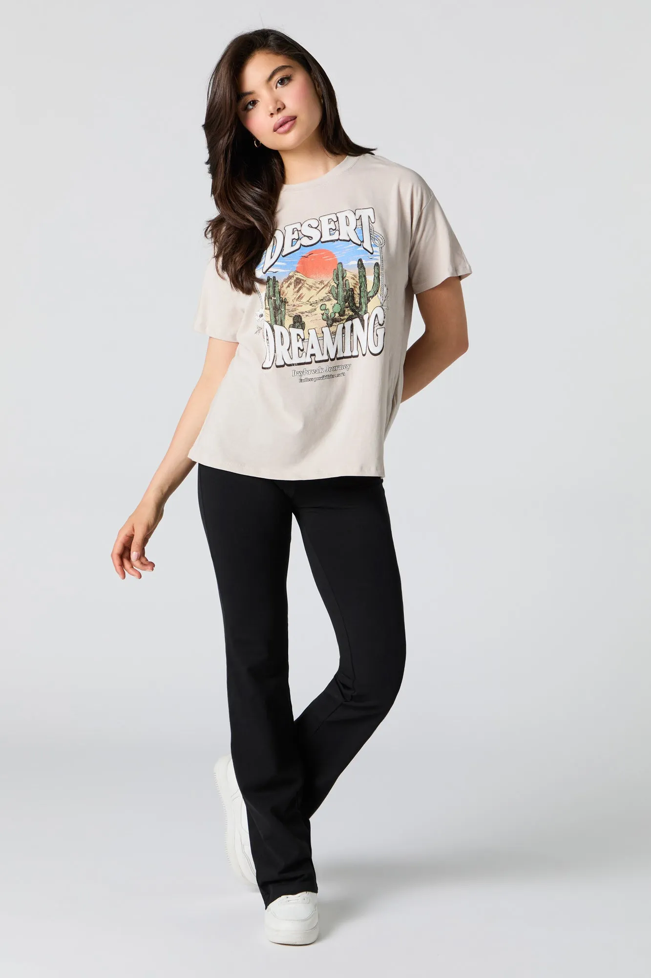 T-shirt coupe garçonne à imprimé Desert Dreaming sold by Urban Planet product image thumbnail 2