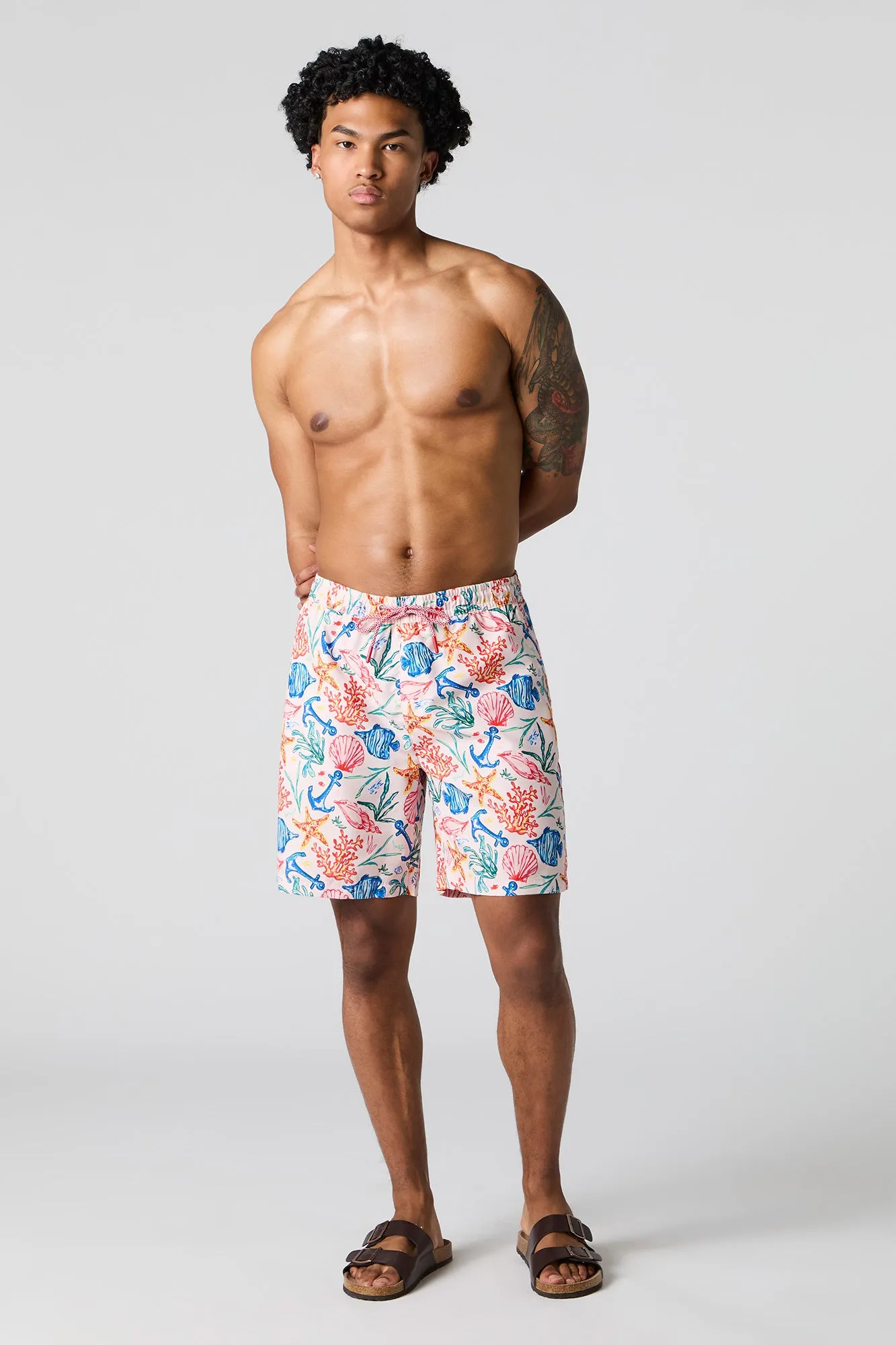 Aquatic Print Swim Short sold by Urban Planet product image thumbnail 2