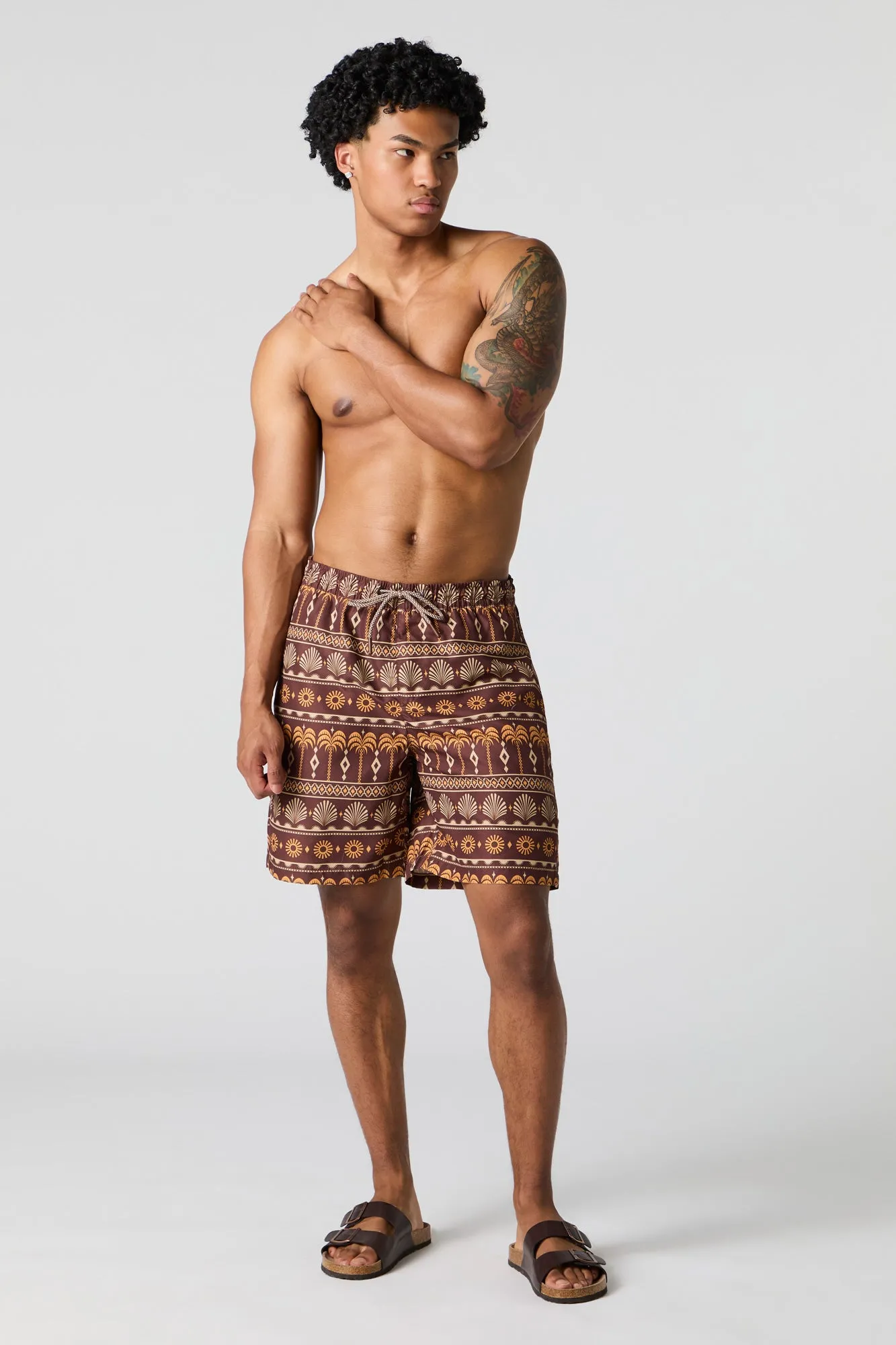 Short de bain à imprimé d'île sold by Urban Planet product image thumbnail 3