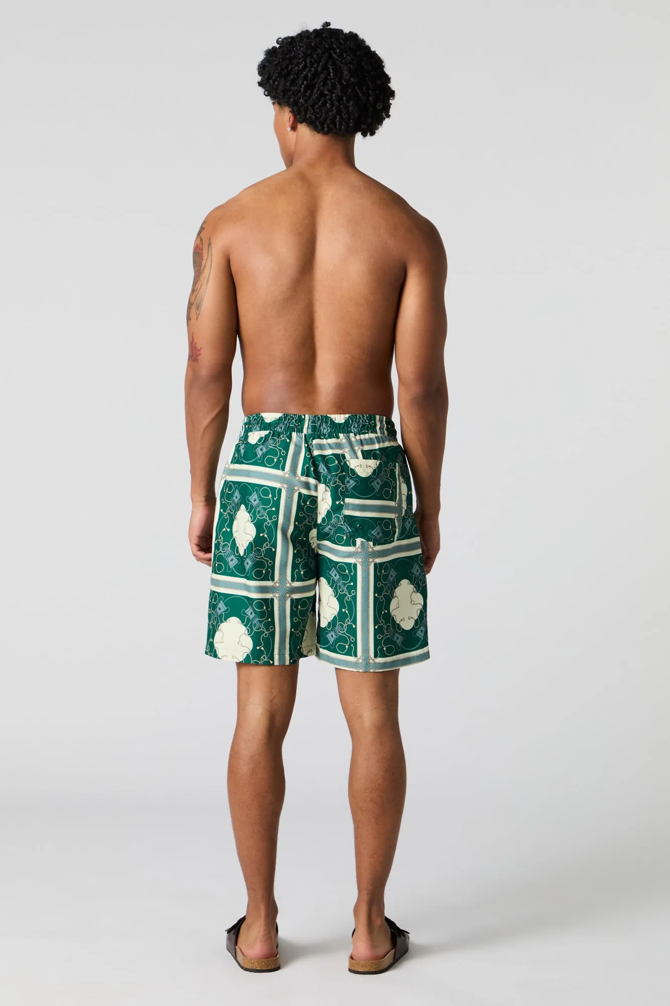 Short de bain à imprimé de chaîne sold by Urban Planet product image thumbnail 3