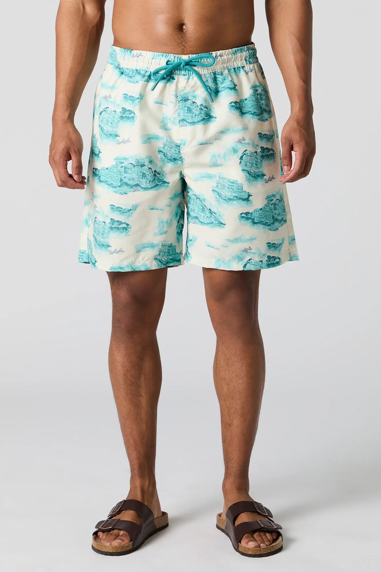 Short de bain à imprimé de village sold by Urban Planet