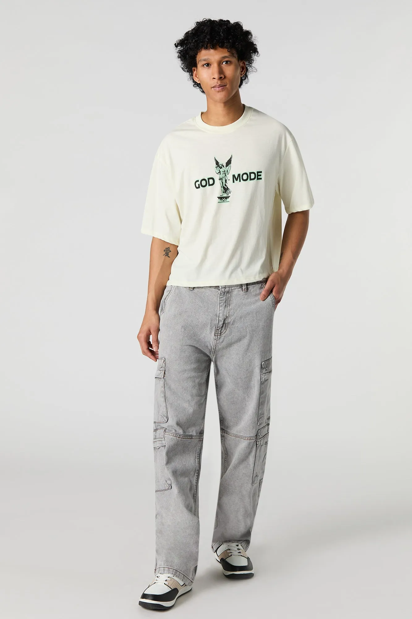 God Mode Graphic Boxy T-Shirt sold by Urban Planet product image thumbnail 3