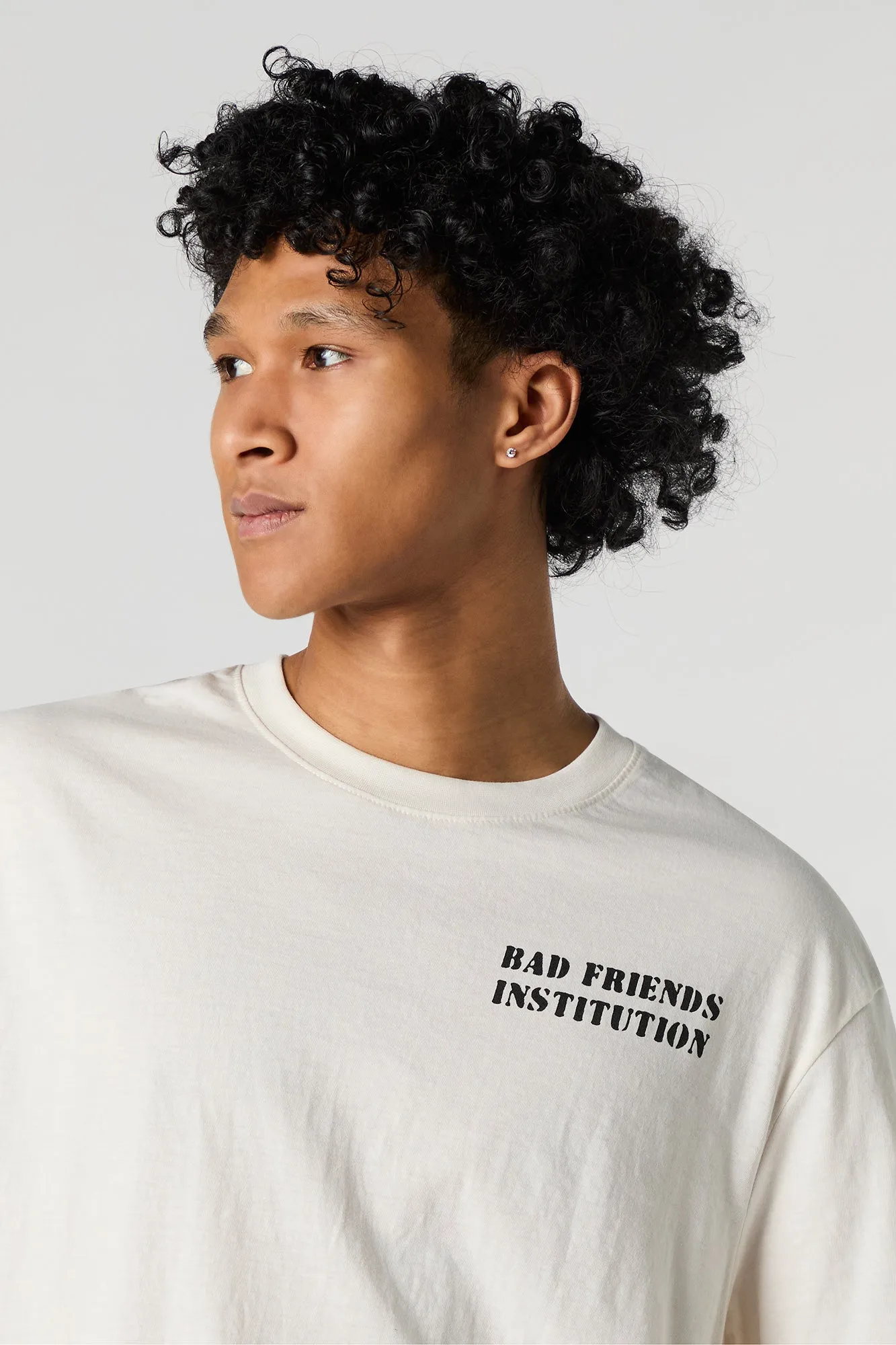 Bad Friends Institution Graphic Boxy T-Shirt sold by Urban Planet product image thumbnail 4