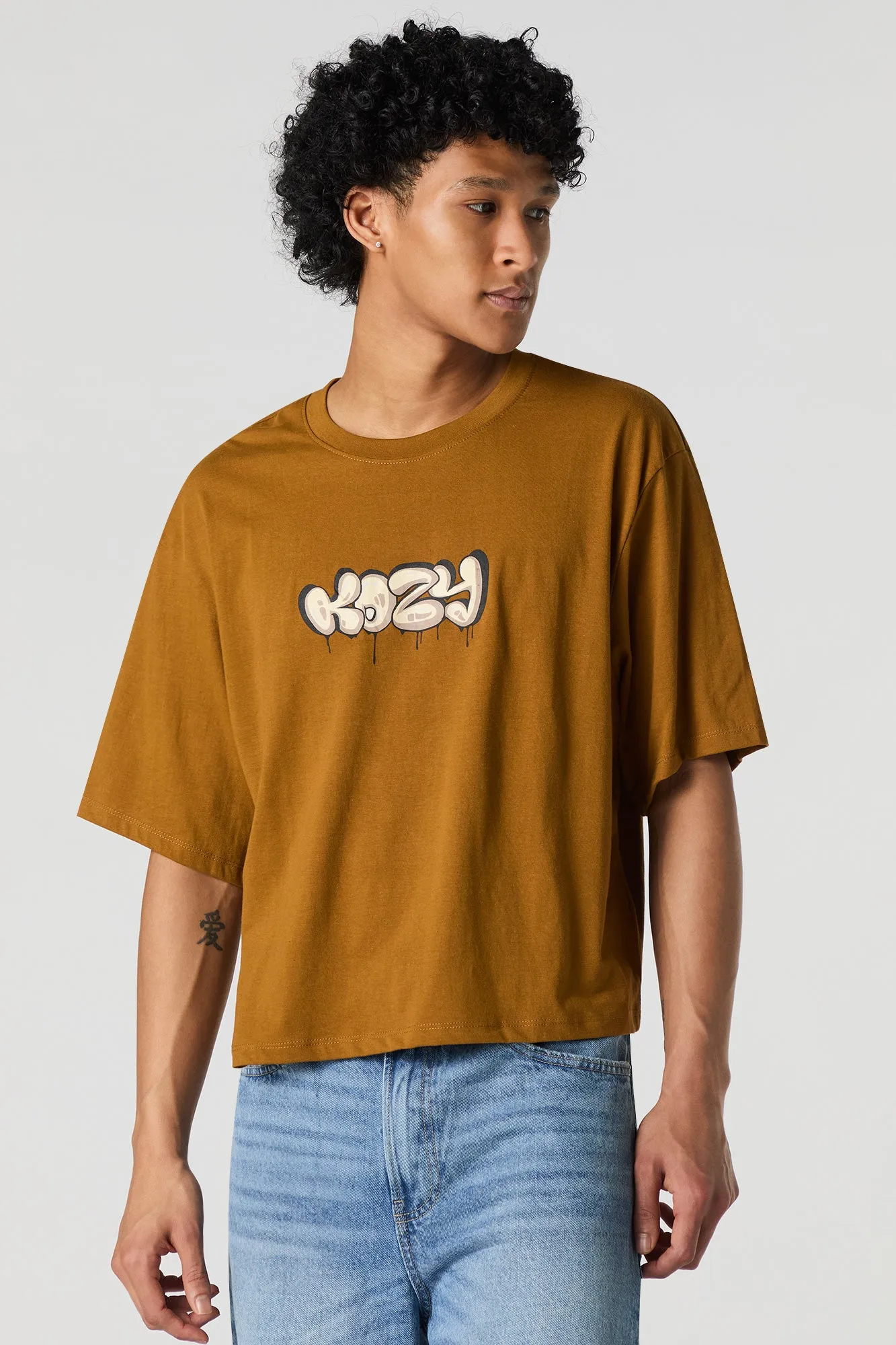 T-shirt carré à imprimé Kozy sold by Urban Planet