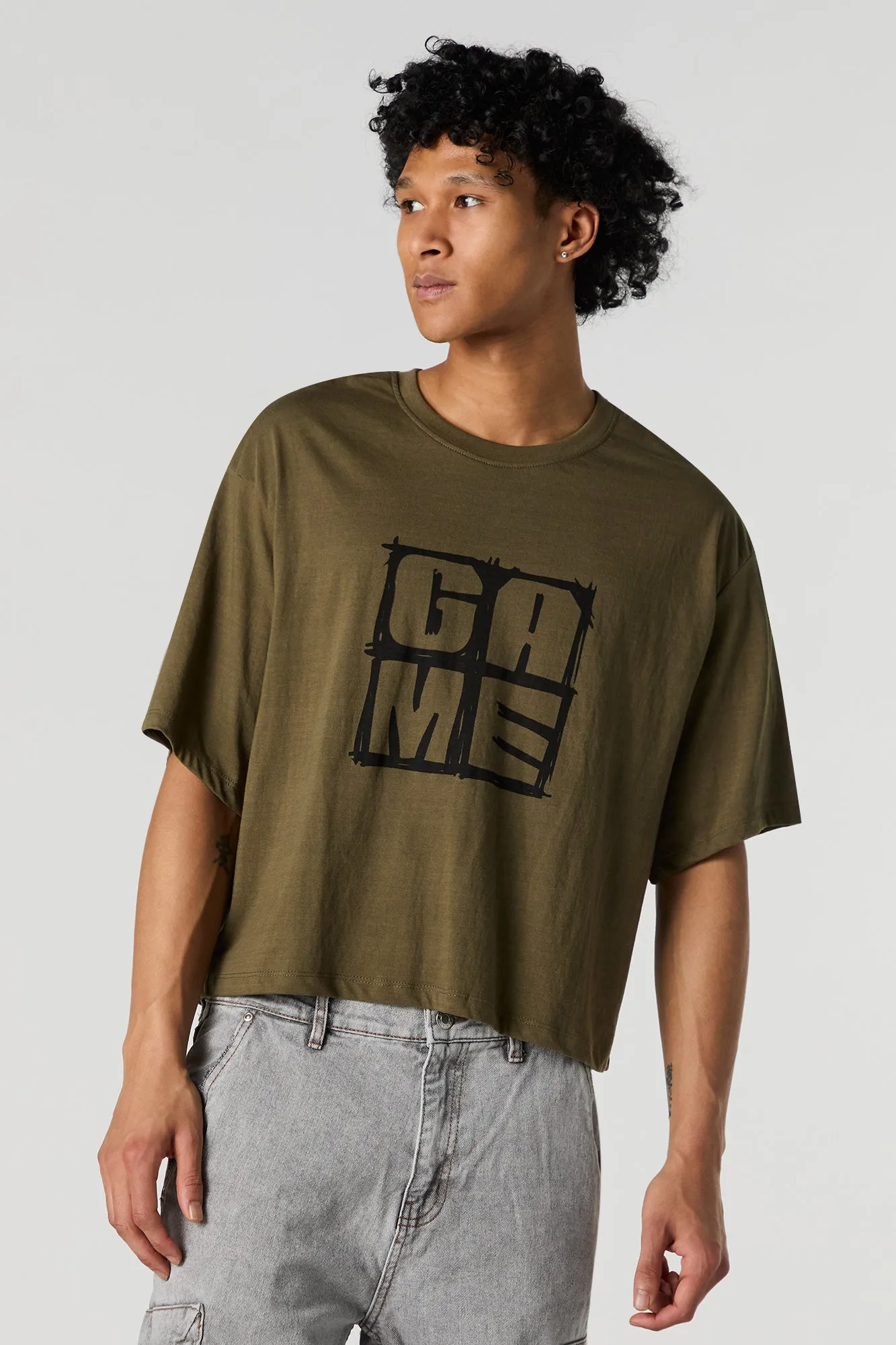 T-shirt carré à imprimé Game sold by Urban Planet