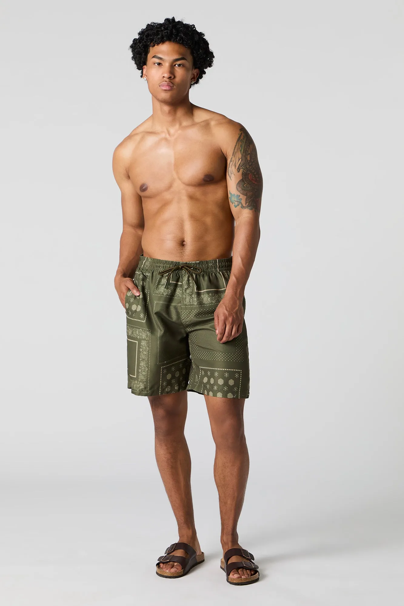 Bandana Print Swim Short sold by Urban Planet product image thumbnail 2