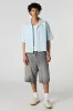 Textured Short Sleeve Button-Up Top sold by Urban Planet