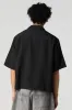 Textured Short Sleeve Button-Up Top sold by Urban Planet