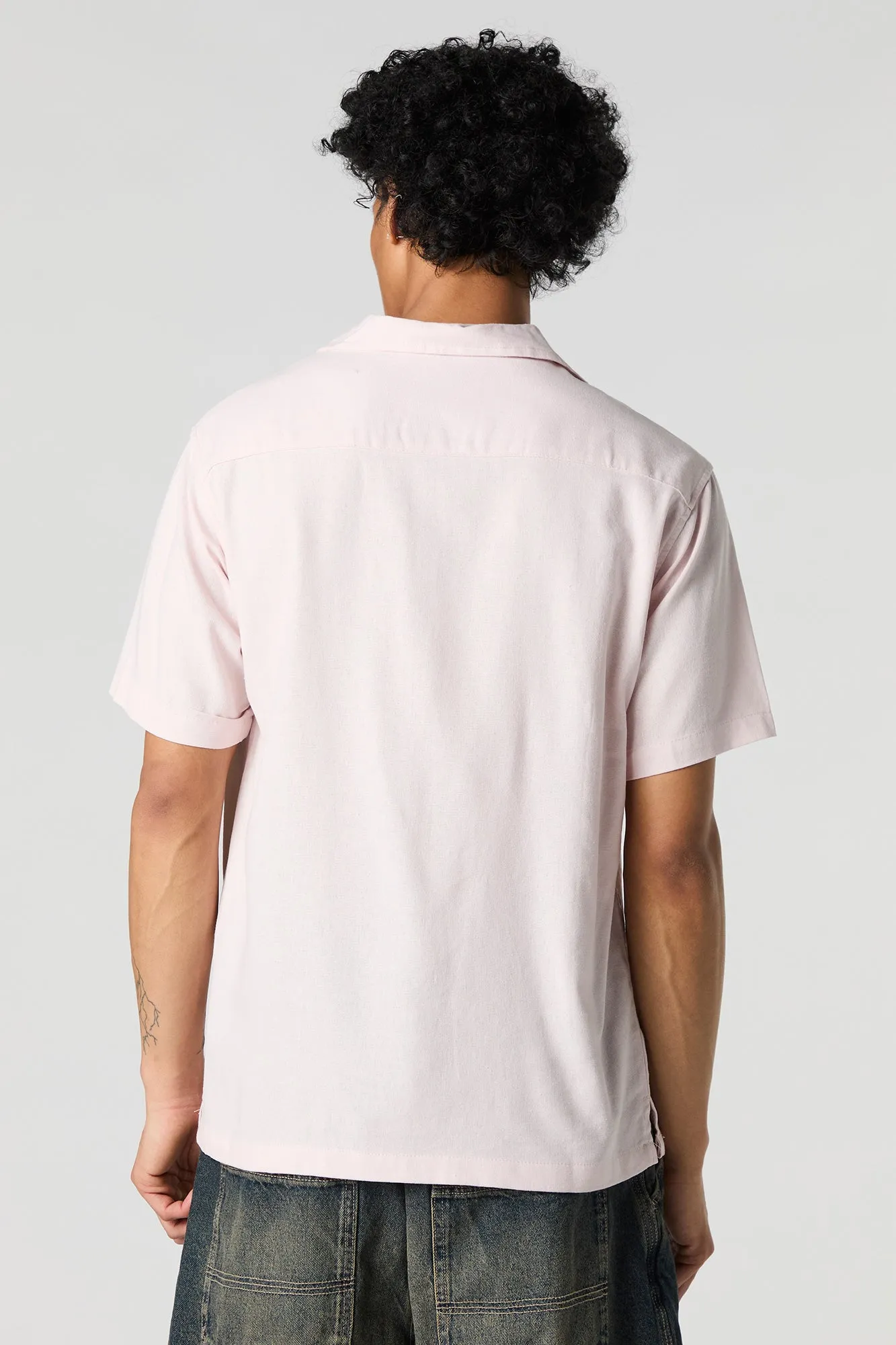 Linen-Blend Floral Embroidered Button-Up Top sold by Urban Planet product image thumbnail 2