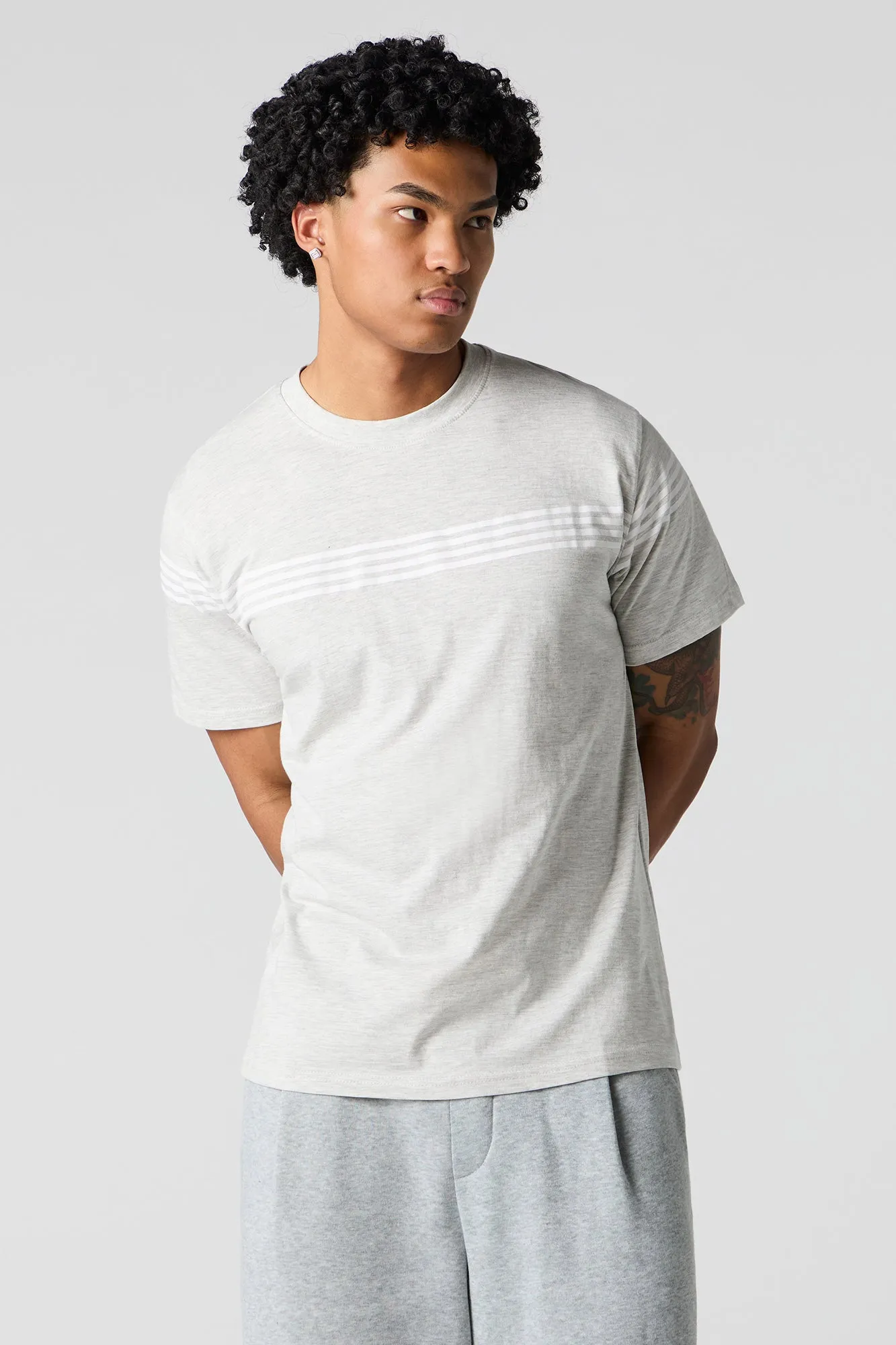 Partial Striped T-Shirt sold by Urban Planet product image thumbnail 5