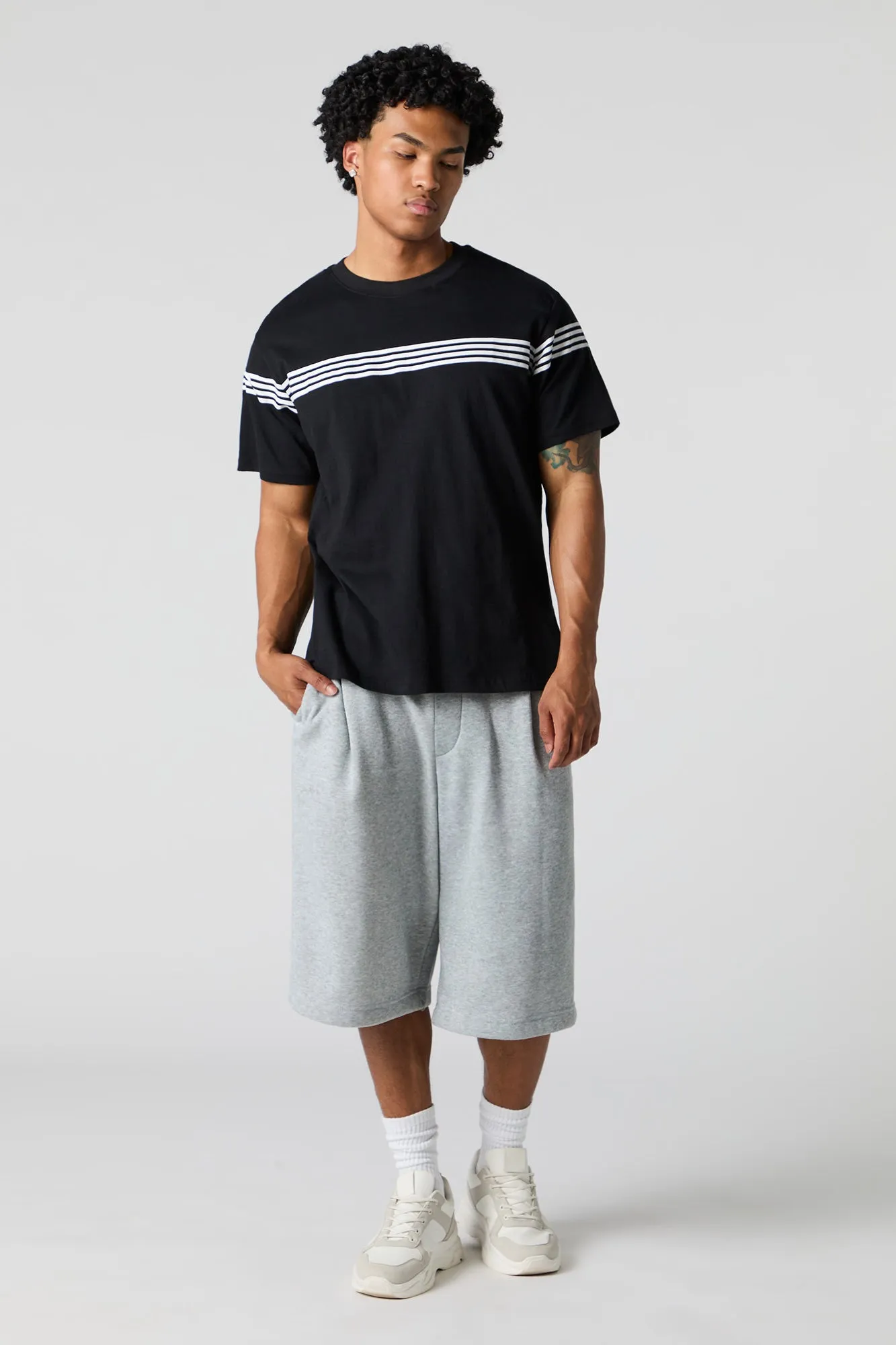 Partial Striped T-Shirt sold by Urban Planet product image thumbnail 3