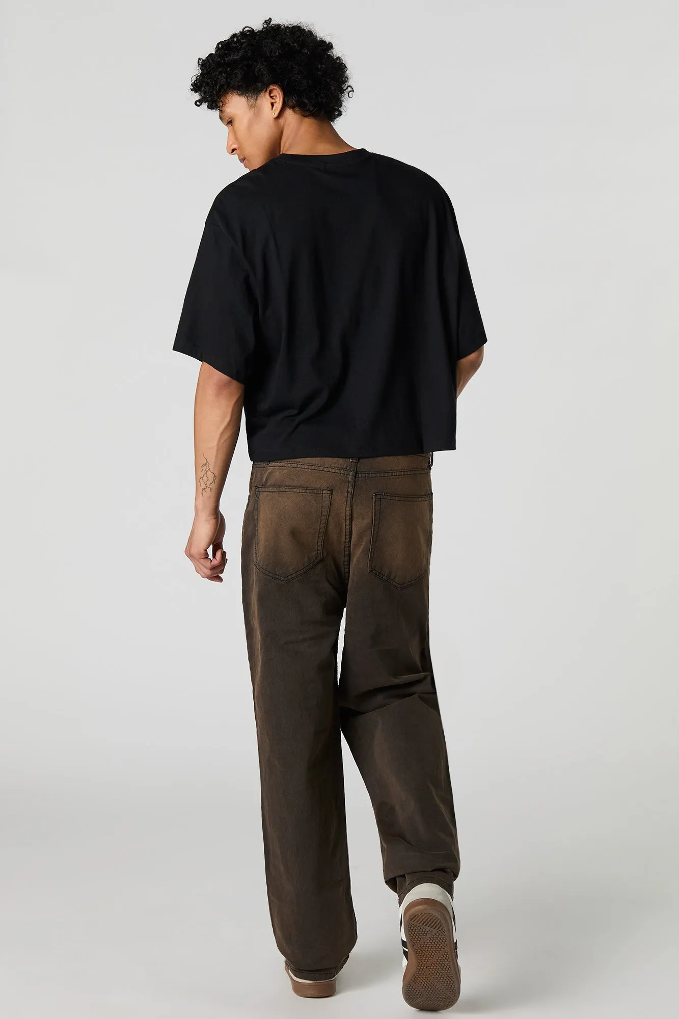 Latte Black Baggy Wide Leg Jean sold by Urban Planet product image thumbnail 3