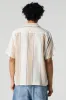 Linen-Blend Striped Button-Up Top sold by Urban Planet