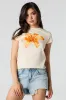 T-shirt ajusté à imprimé Hibiscus sold by Urban Planet