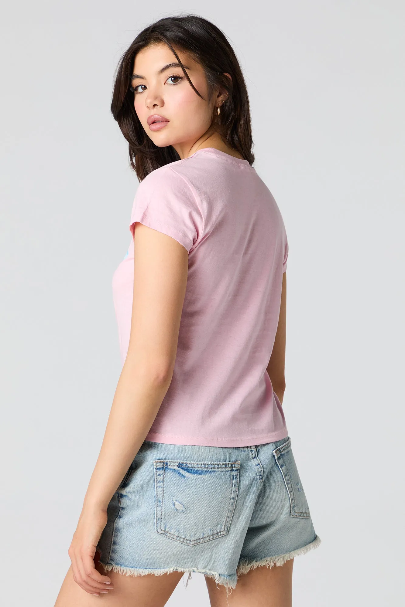 T-shirt ajusté à imprimé Hibiscus sold by Urban Planet product image thumbnail 2