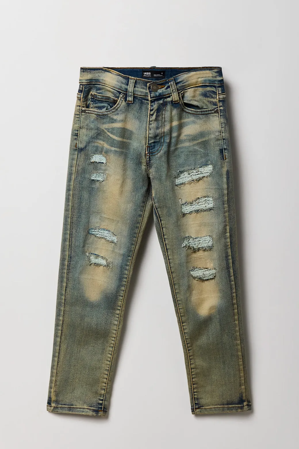 Boys Distressed Stretch Skinny Jean sold by Urban Planet product image thumbnail 3