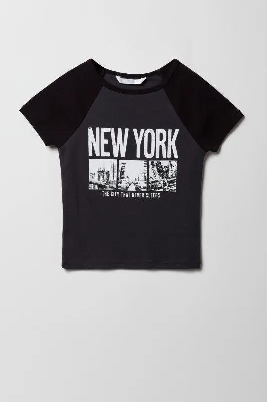 T-shirt raglan imprimé pour fille sold by Urban Planet